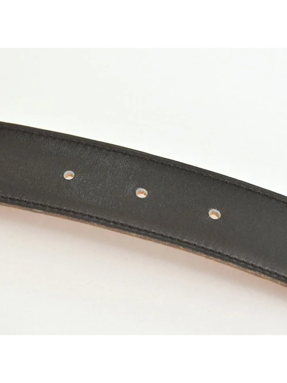 Hermes Elephant Motif Belt 5 Statue Gold Buckle Leather Plated Black Brown